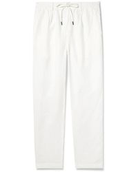 Polo Ralph Lauren - Tapered Linen-twill Drawstring Trousers - Lyst