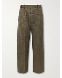 Bode - Morris Pleated Straight-Leg Houndstooth Wool Trousers - Lyst