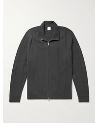 Eleventy - Ribbed Wool Zip-Up Cardigan - Lyst