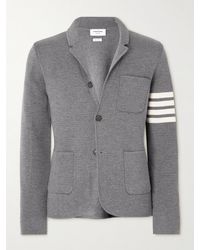 Thom Browne - Slim-fit Unstructured Striped Merino Wool-blend Blazer - Lyst