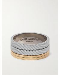 Saint Laurent - Tandem Silver- And Gold-tone Ring - Lyst