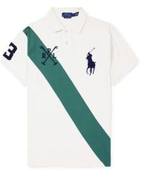 Polo Ralph Lauren - Slim-Fit Logo-Embroidered Striped Cotton-Piqué Polo Shirt - Lyst