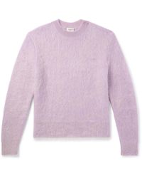 Saint Laurent - Slim-Fit Mohair-Blend Sweater - Lyst