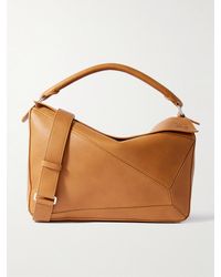 Loewe - Puzzle Edge Large Logo-Debossed Full-Grain Leather Messenger Bag - Lyst