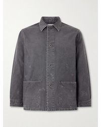 Fullcount - Tent Cloth Distressed Denim Chore Jacket - Lyst