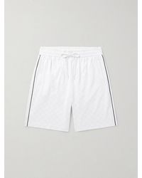 Gucci - Straight-Leg Logo-Jacquard Jersey Drawstring Shorts - Lyst