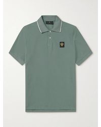 Belstaff - Logo-appliquéd Cotton-piqué Polo Shirt - Lyst