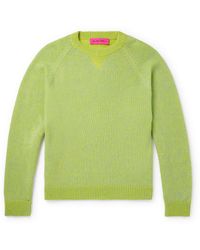 The Elder Statesman - Mélange Cashmere And Cotton-blend Sweater - Lyst