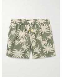 Hartford - Straight-Leg Mid-Length Printed Recycled Swim Shorts - Lyst