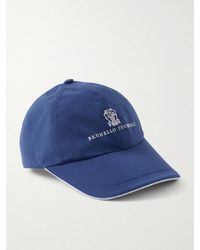 Brunello Cucinelli - Logo-embroidered Shell Cap - Lyst