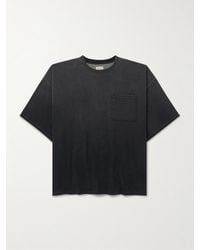 Kapital - Distressed Printed Two-Tone Cotton-Jersey T-Shirt - Lyst