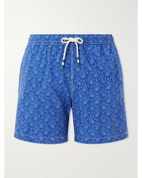 Hartford - Straight-Leg Mid-Length Printed Swim Shorts - Lyst