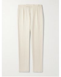 Ralph Lauren - Davis gerade geschnittene Hose aus einer Seiden-Leinenmischung - Lyst