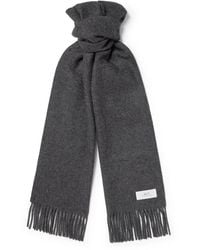 MR P. - Logo-appliquéd Fringed Cashmere Scarf - Lyst