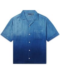 Blue Blue Japan - Camp-collar Indigo-dyed Woven Shirt - Lyst