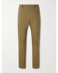 Boglioli - Wool And Linen-blend Straight Leg Trousers - Lyst