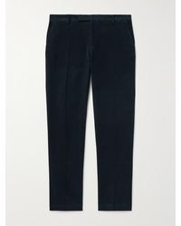 Sunspel - Straight-leg Cotton-blend Moleskin Trousers - Lyst