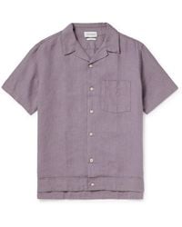 Oliver Spencer - Camp-collar Linen Shirt - Lyst