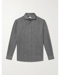 Brunello Cucinelli - Herringbone Cotton And Lyocell-Blend Shirt - Lyst