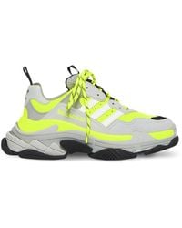 Balenciaga - X Adidas Yellow Triple S Sneakers - Lyst