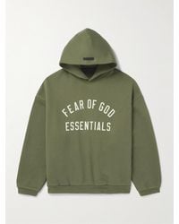 Fear Of God - Oversized Logo-Print Cotton-Blend Jersey Hoodie - Lyst