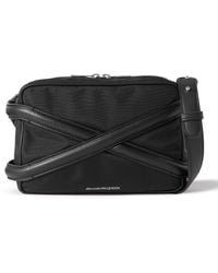 Alexander McQueen - Harness Faux Leather-trimmed Canvas Messenger Bag - Lyst