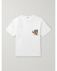 Bode - Portrait T-Shirt aus Baumwoll-Jersey mit Print und Logostickerei - Lyst