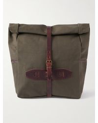Bleu De Chauffe - Jamy Leather-Trimmed Canvas Backpack - Lyst