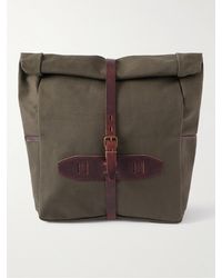 Bleu De Chauffe - Jamy Leather-Trimmed Canvas Backpack - Lyst