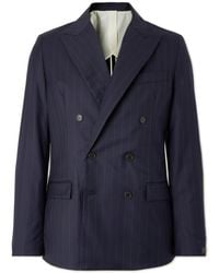 A Kind Of Guise - Double-Breasted Pinstriped Virgin Wool Blazer - Lyst