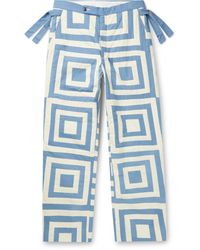 Bode - White House Steps Straight-leg Quilted Cotton Trousers - Lyst