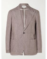Oliver Spencer - Laurel Unstructured Striped Linen Suit Jacket - Lyst
