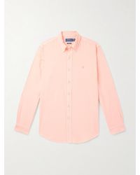 Polo Ralph Lauren - Schmal geschnittenes Hemd aus Baumwoll-Oxford mit Button-Down-Kragen und Logostickerei - Lyst