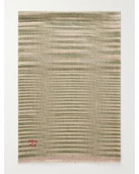 Kardo - Embroidered Striped Cashmere Scarf - Lyst