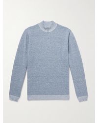 Peter Millar - Barlow Merino Wool, Linen And Cotton-Blend Half-Zip Sweater - Lyst