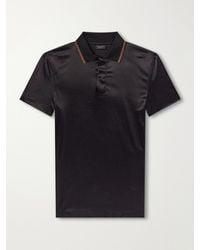 Gucci - Stretch-Satin Polo Shirt - Lyst