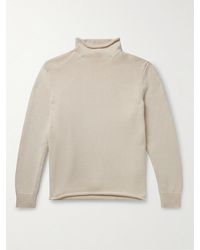 J.Crew Cotton Rollneck Sweater - Natural