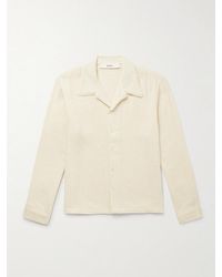 Séfr - Jagou Camp-collar Cotton-blend Tweed Shirt - Lyst