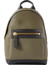 Save 46% Mens Backpacks Tom Ford Backpacks Smooth Calf Leather in Black for Men Tom Ford Synthetic Recycled Nylon 