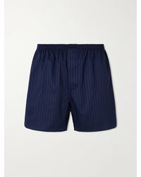 Zimmerli of Switzerland - Striped Cotton Boxer Shorts - Lyst