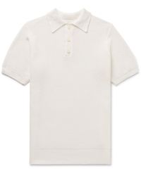 Richard James - Open-knit Cotton Polo Shirt - Lyst