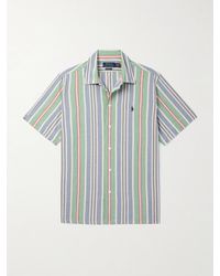 Polo Ralph Lauren - Gestreiftes Hemd aus Baumwolle mit Logostickerei - Lyst