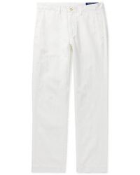 Polo Ralph Lauren - Slim-fit Straight-leg Linen And Cotton-blend Trousers - Lyst