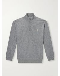 Brunello Cucinelli - Logo-Embroidered Cashmere Half-Zip Sweater - Lyst