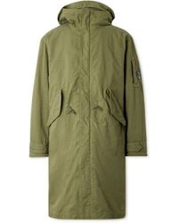 C.P. Company - Metropolis Logo-appliquéd Padded Twill Hooded Parka - Lyst