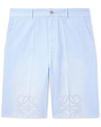 Loewe - Paula's Ibiza Straight-Leg Cotton-Twill Shorts - Lyst