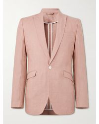 Favourbrook - Sidmouth Ebury Slim-fit Herringbone Linen Suit Jacket - Lyst