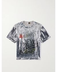 Loewe - Paula's Ibiza T-shirt in misto cotone con paillettes - Lyst
