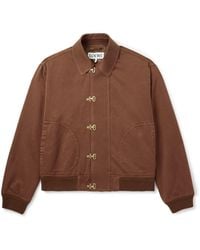 Loewe - Logo-Appliquéd Cotton-Twill Jacket - Lyst