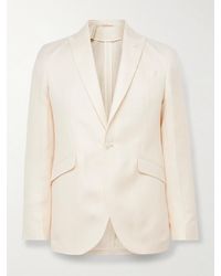 Favourbrook - Slim-Fit Herringbone Linen And Silk-Blend Suit Jacket - Lyst